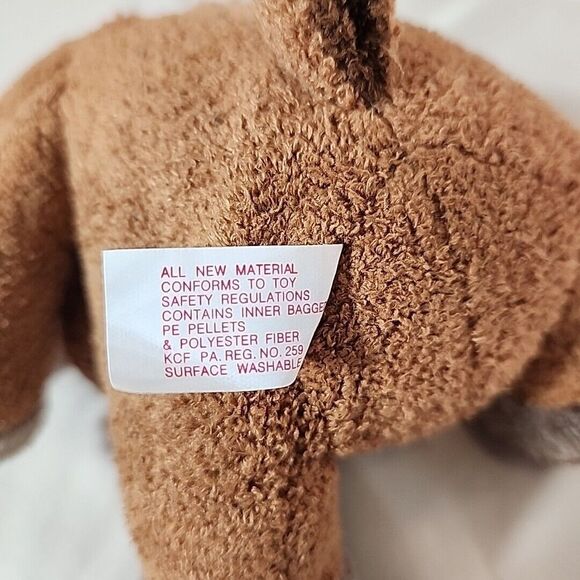 Vintage RARE Russ‎ Berrie Blinker Red Nosed Reindeer Beanie Plush Stuffed Animal - Picture 10 of 12